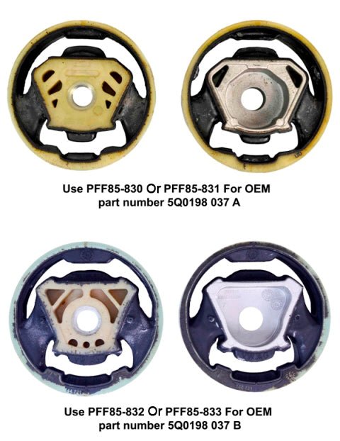 POWERFLEX - VW Golf Mk7, Tiguan, Passat / Audi A3, S3, TT Front Lower Engine Mount Hybrid Bushing (Large) A