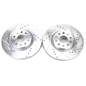 PowerStop - Power Stop 06 - 13 Audi A3 Front Evolution Drilled & Slotted Rotors - Pair - Panda Motorworks