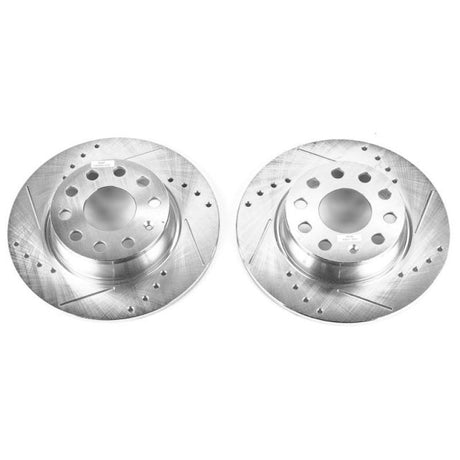 PowerStop - Power Stop 10 - 13 Audi A3 Rear Evolution Drilled & Slotted Rotors - Pair - Panda Motorworks