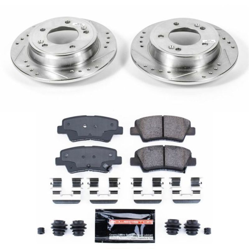 PowerStop - Power Stop 12 - 17 Hyundai Veloster Rear Z23 Evolution Sport Brake Kit - Panda Motorworks
