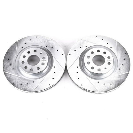 PowerStop - Power Stop 15 - 18 Audi S3 Front Evolution Drilled & Slotted Rotors - Pair
