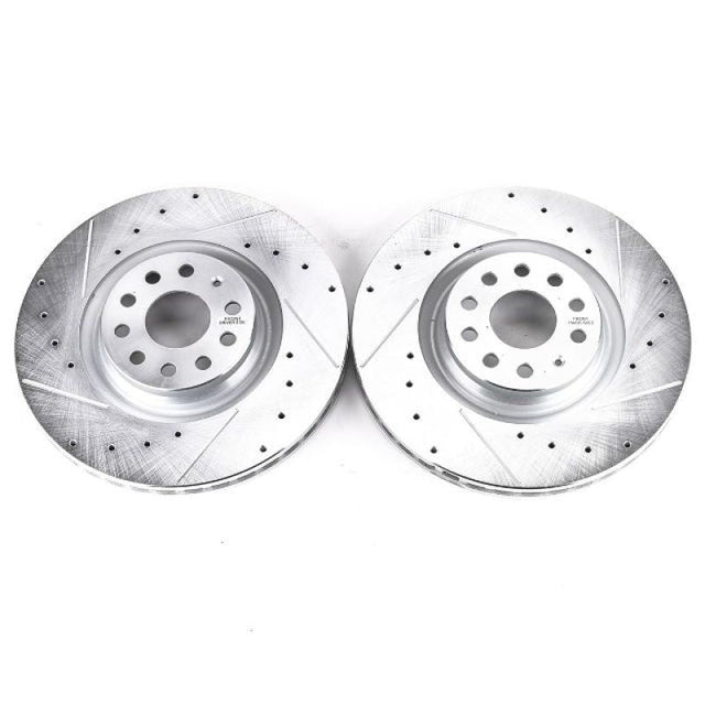 PowerStop - Power Stop 15 - 18 Audi S3 Front Evolution Drilled & Slotted Rotors - Pair