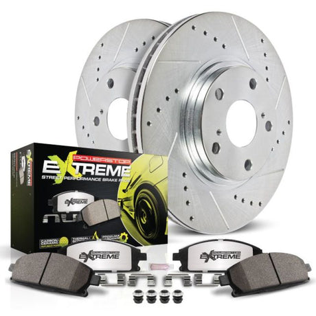 PowerStop - Power Stop 15 - 18 Volkswagen Golf Rear Z26 Street Warrior Brake Kit - Panda Motorworks