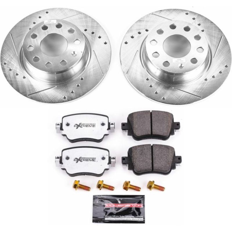 PowerStop - Power Stop 15 - 18 Volkswagen Golf Rear Z26 Street Warrior Brake Kit - Panda Motorworks