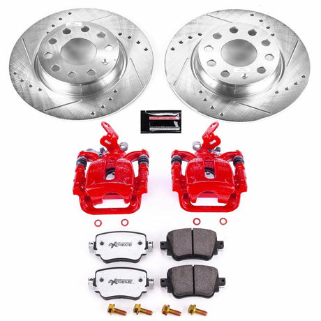 PowerStop - Power Stop 15 - 18 Volkswagen Golf Rear Z26 Street Warrior Brake Kit w/Calipers - Panda Motorworks