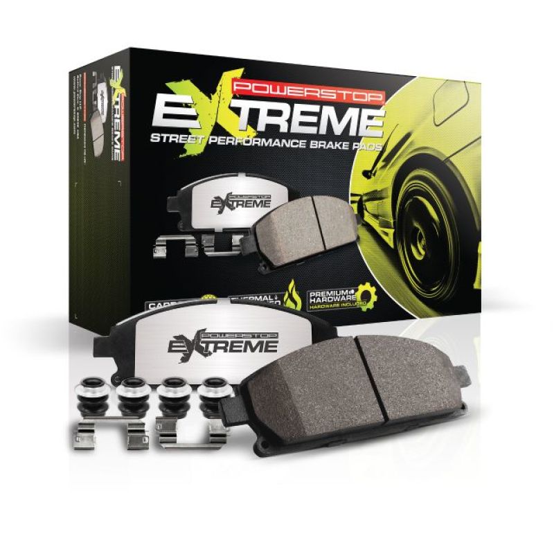 PowerStop - Power Stop 15 - 19 Audi A3 Rear Z26 Extreme Street Brake Pads w/Hardware - Panda Motorworks