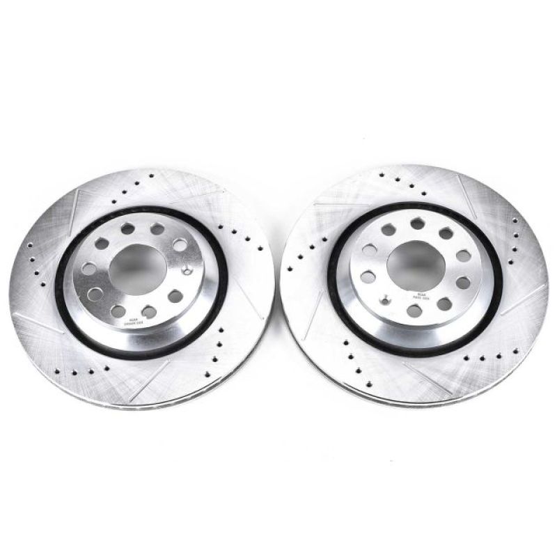 PowerStop - Power Stop 17 - 18 Audi RS3 Rear Evolution Drilled & Slotted Rotors - Pair - Panda Motorworks