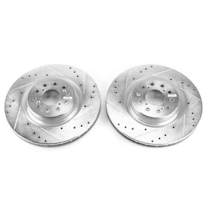 PowerStop - Power Stop 17 - 18 Honda Civic Front Evolution Drilled & Slotted Rotors - Pair - Panda Motorworks