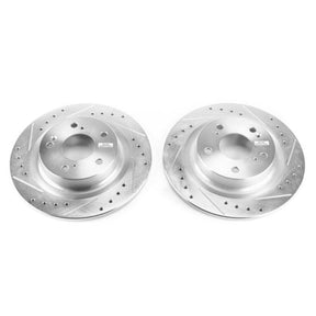 PowerStop - Power Stop 17 - 18 Honda Civic Rear Evolution Drilled & Slotted Rotors - Pair - Panda Motorworks