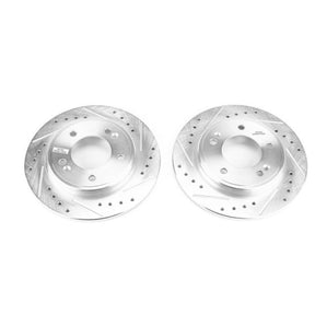 PowerStop - Power Stop 17 - 19 Hyundai Ioniq Rear Evolution Drilled & Slotted Rotors - Pair - Panda Motorworks