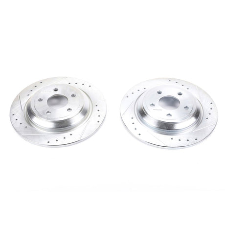 PowerStop - Power Stop 2021 Ford Bronco Sport Rear Evolution Drilled & Slotted Rotors - Pair - Panda Motorworks