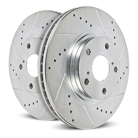 PowerStop - Power Stop 2021 Ford Bronco Sport Rear Evolution Drilled & Slotted Rotors - Pair - Panda Motorworks