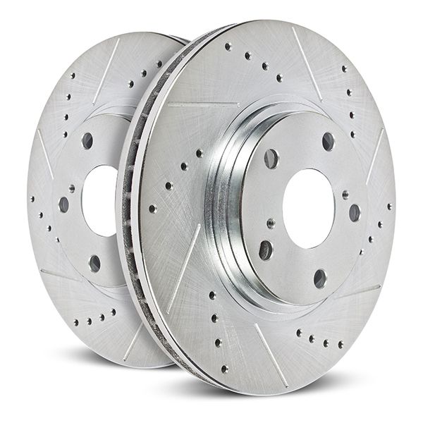 PowerStop - Power Stop 2021 Ford Bronco Sport Rear Evolution Drilled & Slotted Rotors - Pair - Panda Motorworks