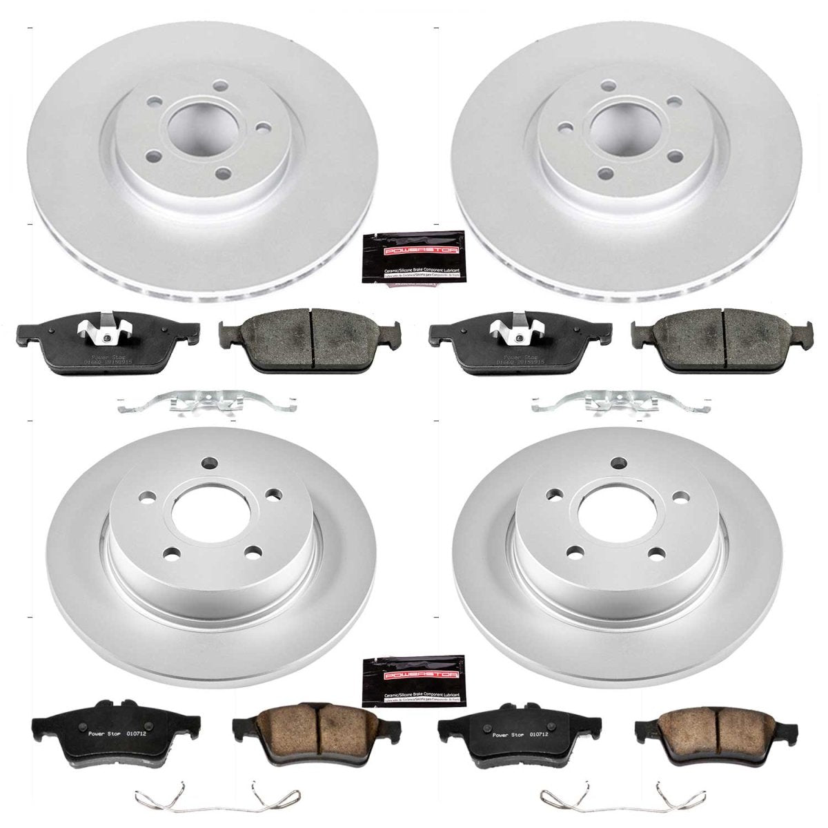 PowerStop - PowerStop Z17 EVOLUTION GEOMET COATED ROTOR BRAKE KIT Front and Rear (Focus ST 13 - 14)