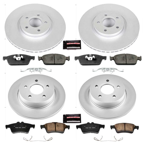 PowerStop - PowerStop Z17 EVOLUTION GEOMET COATED ROTOR BRAKE KIT Front and Rear (Focus ST 13 - 14)