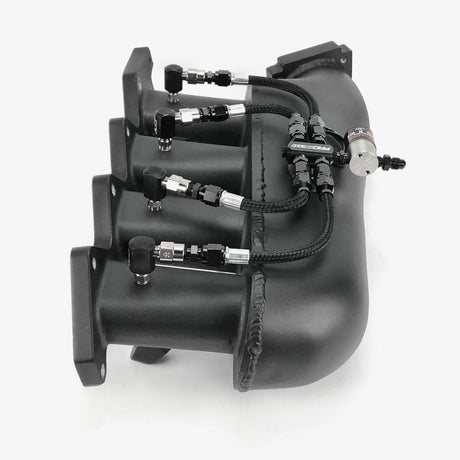 Pro Meth - 4 CYLINDER DIRECT PORT WITH SPLIT DISTRIBUTION BLOCK & LOW ELBOW NOZZLE HOLDERS (BRAIDED HOSES)