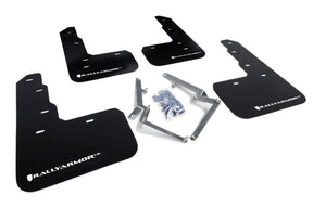 Rally Armor - Rally Armor 17 - 18 Honda Civic Type R (Type R Only) UR Black Mud Flap w/ White Logo