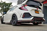 Rally Armor - Rally Armor 17 - 18 Honda Civic Type R (Type R Only) UR Red Mud Flap w/ Black Logo