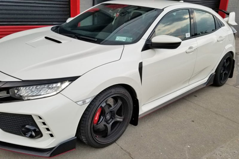 Rally Armor - Rally Armor 17 - 18 Honda Civic Type R (Type R Only) UR Red Mud Flap w/ White Logo