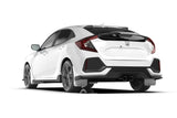 Rally Armor - Rally Armor 17 - 19 Civic Sport Touring & Hatch Only UR White Mud Flap w/ Black Logo