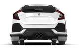 Rally Armor - Rally Armor 17 - 19 Civic Sport Touring & Hatch only UR White Mud Flap w/ Red Logo