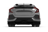 Rally Armor - Rally Armor 17 - 19 Honda Civic Sport Touring Black UR Mud Flap w/ Dark Grey Logo