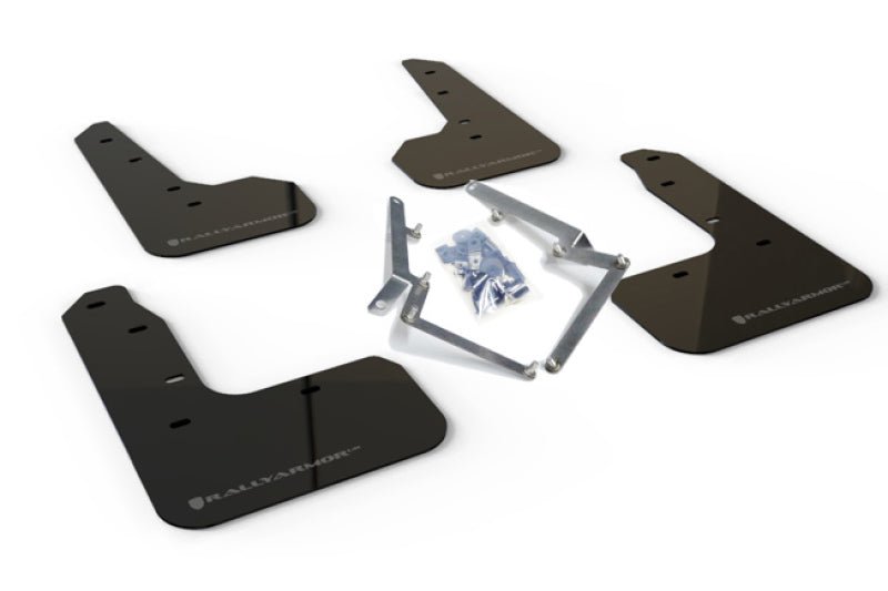 Rally Armor - Rally Armor 17 - 19 Honda Civic Sport Touring Black UR Mud Flap w/ Dark Grey Logo