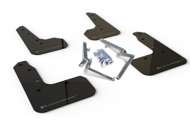 Rally Armor - Rally Armor 17 - 19 Honda Civic Sport Touring Black UR Mud Flap w/ Dark Grey Logo