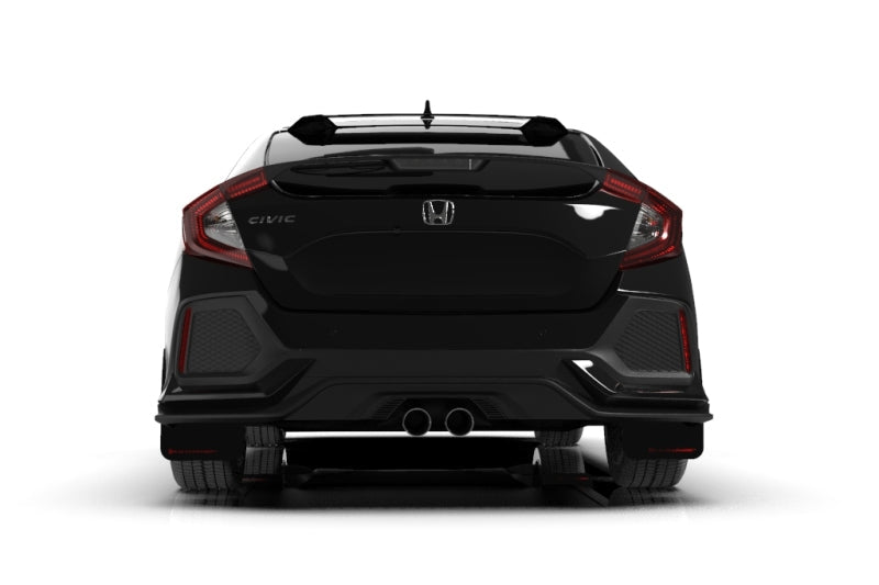 Rally Armor - Rally Armor 17 - 19 Honda Civic Sport Touring UR Black Mud Flap w/ Red Logo