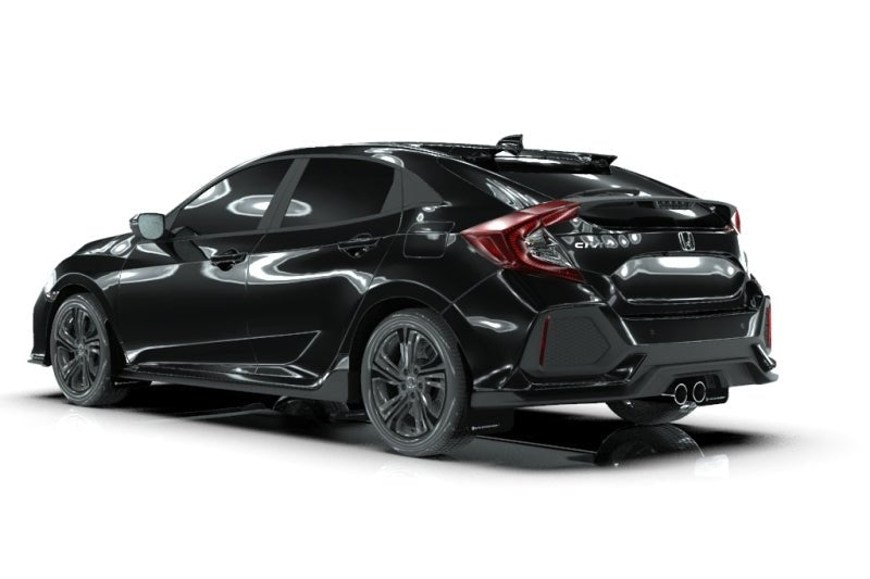 Rally Armor - Rally Armor 17 - 19 Honda Civic Sport Touring UR Black Mud Flap w/ White Logo