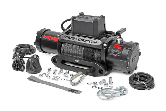 Rough Country - Rough Country 12000 - LB PRO SERIES WINCH(SYNTHETIC ROPE) - Panda Motorworks