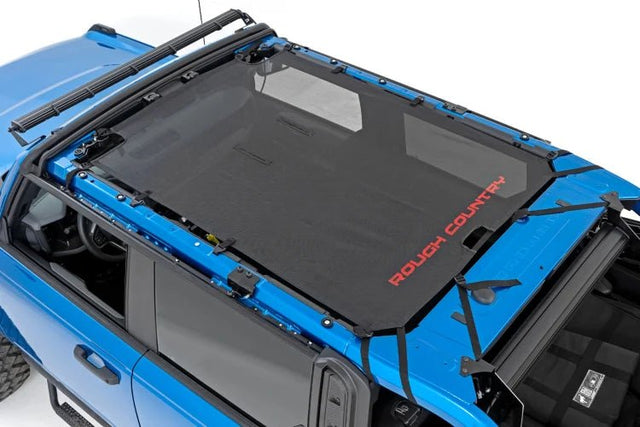 Rough Country - Rough Country MESH BIKINI TOP PLUS BLACK | FORD BRONCO 4 - DOOR (2021 - 2022) - Panda Motorworks