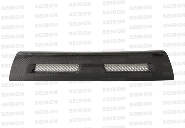 Seibon 08-12 Mitsubishi Lancer Evo X Shaved Emblem Carbon Fiber Front Grill does not fit MR model - Panda Motorworks - 1