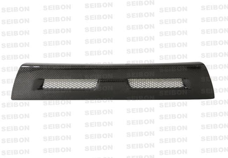 Seibon 08-12 Mitsubishi Lancer Evo X Shaved Emblem Carbon Fiber Front Grill does not fit MR model - Panda Motorworks - 1