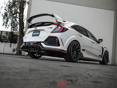 Seibon - Seibon 16 - 17 Honda Civic Type R OEM Carbon Fiber Rear Lip