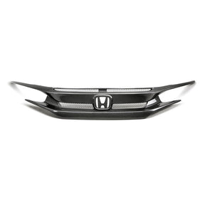 Seibon - Seibon 16 - 18 Honda Civic OEM - Style Carbon Fiber Front Grill