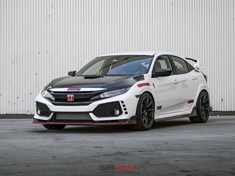 Seibon - Seibon 16 - 18 Honda Civic OEM - Style Carbon Fiber Front Grill