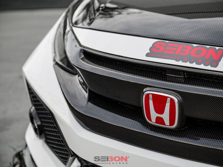 Seibon - Seibon 16 - 18 Honda Civic OEM - Style Carbon Fiber Front Grill
