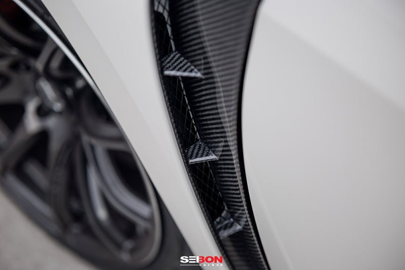 Seibon - Seibon 17 - 18 Honda Civic Type - R Carbon Fiber Fender Ducts (Pair) - Panda Motorworks