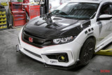 Seibon - Seibon 2016 - 2020 Honda Civic Coupe/Sedan/Hatchback MR - Style Carbon Fiber Hood