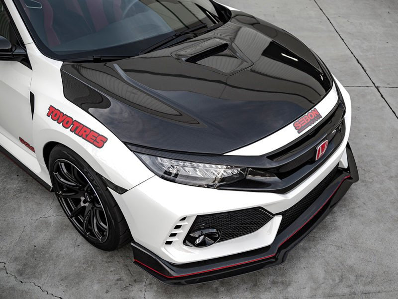 Seibon - Seibon 2017 Honda Civic Type R OEM Carbon Fiber Hood