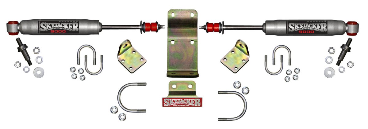 Skyjacker - High Clearance Silver Dual Steering Stabilizer Kit - Jeep Wrangler JK