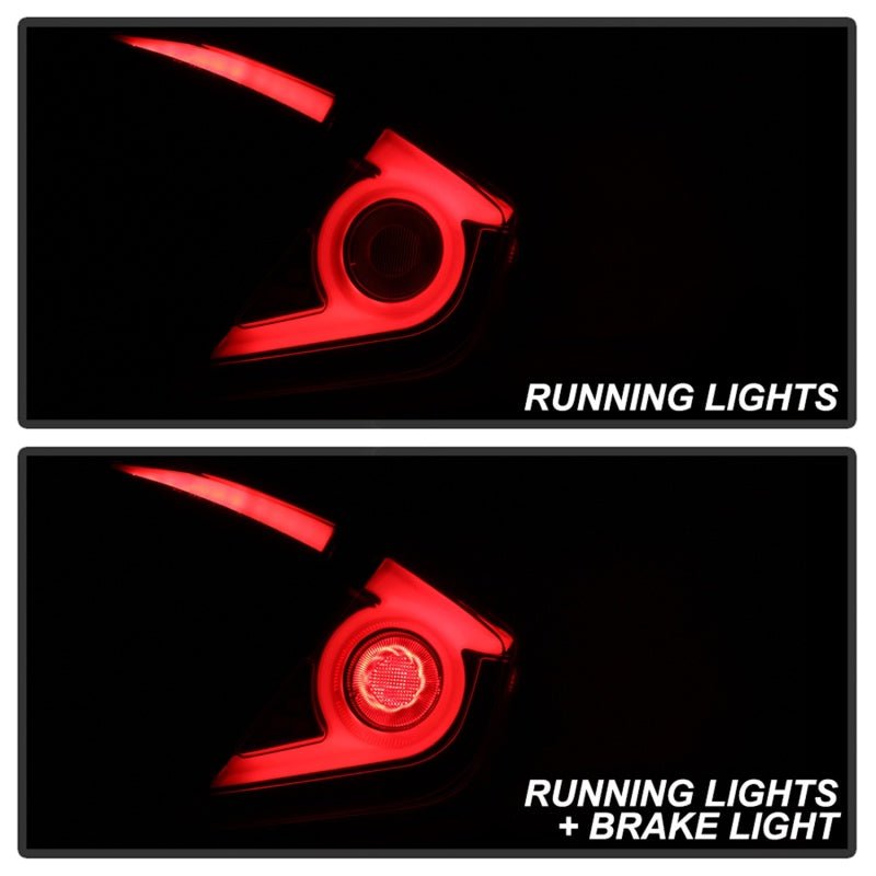 SPYDER - Spyder 16 - 18 Honda Civic 4 Door Light Bar LED Tail Lights - Black Smoke (ALT - YD - HC164D - LB - BSM) - Panda Motorworks