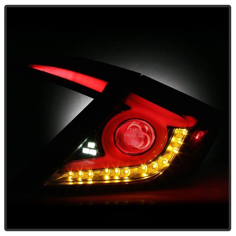 SPYDER - Spyder 16 - 18 Honda Civic 4 Door Light Bar LED Tail Lights - Black Smoke (ALT - YD - HC164D - LB - BSM) - Panda Motorworks