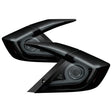 SPYDER - Spyder 16 - 18 Honda Civic 4 Door Light Bar LED Tail Lights - Black Smoke (ALT - YD - HC164D - LB - BSM) - Panda Motorworks