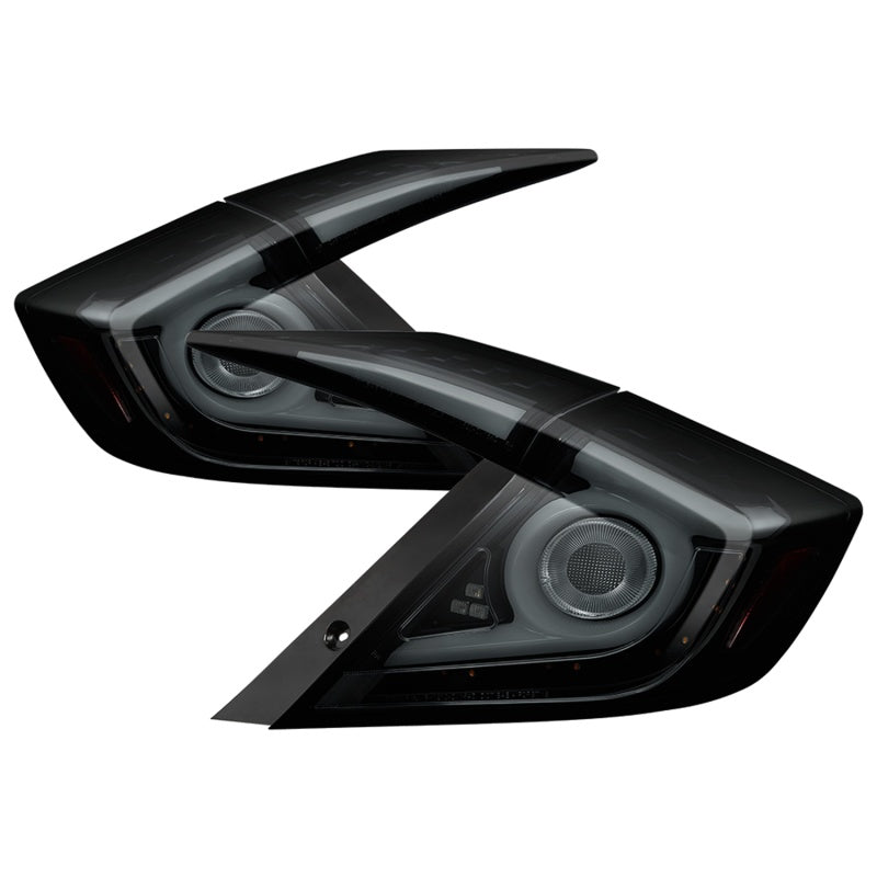 SPYDER - Spyder 16 - 18 Honda Civic 4 Door Light Bar LED Tail Lights - Black Smoke (ALT - YD - HC164D - LB - BSM) - Panda Motorworks