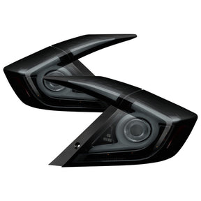 SPYDER - Spyder 16 - 18 Honda Civic 4 Door Light Bar LED Tail Lights - Black Smoke (ALT - YD - HC164D - LB - BSM) - Panda Motorworks