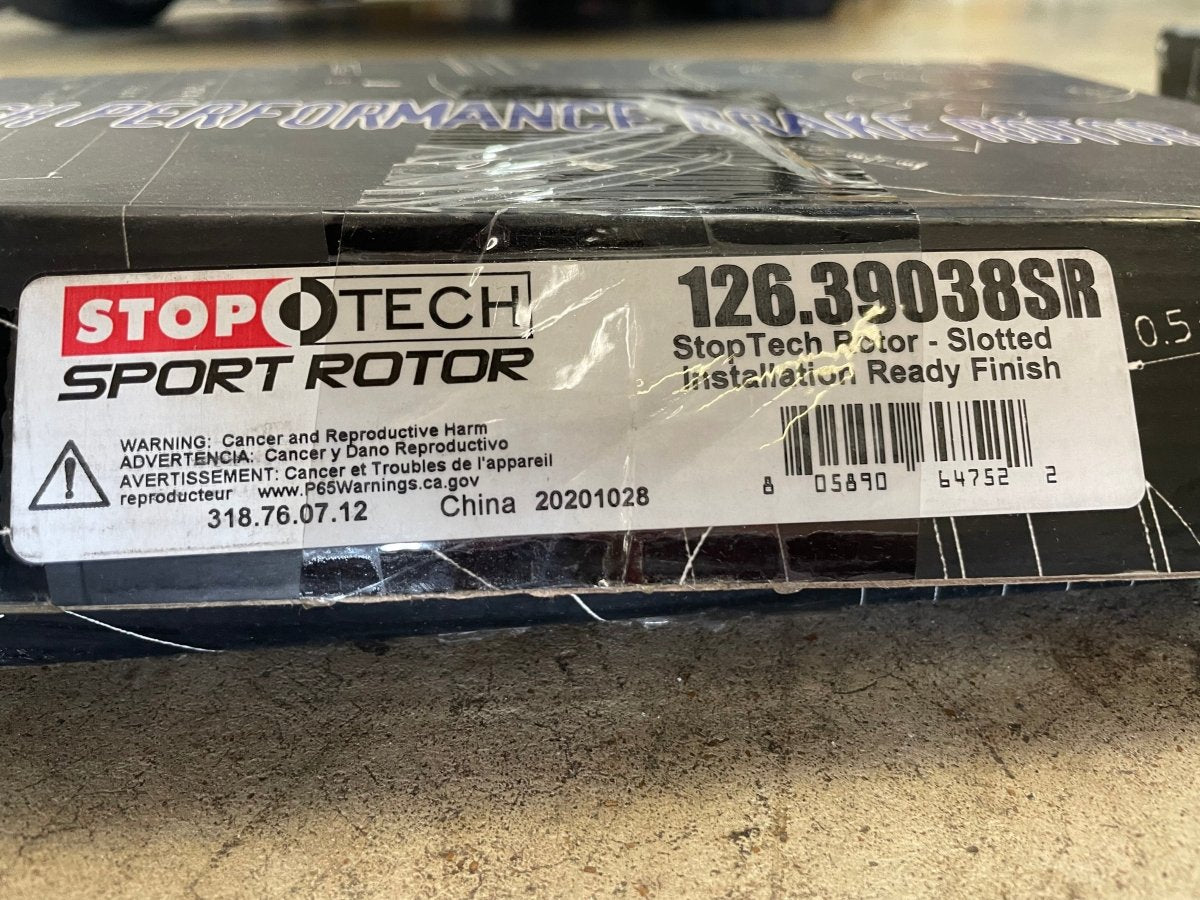 Stoptech - *OPEN BOX* StopTech Slotted Sport Brake Rotor (Front Pair)