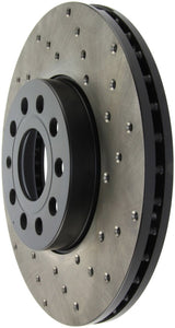 Stoptech - StopTech 05 - 10 VW Jetta (Exc Wagon) / 09 - 10 Jetta Wagon / 07 - 10 Rabbit Drilled Left Front Rotor - Panda Motorworks