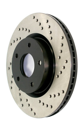 Stoptech - StopTech 05 - 10 VW Jetta (Exc Wagon) / 09 - 10 Jetta Wagon / 07 - 10 Rabbit Drilled Left Front Rotor - Panda Motorworks